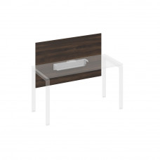 Экран настольный фронтальный большой для стола 140 с кабель-каналом дуб ристретто/ металлокаркас серый А4 С 837 ДР