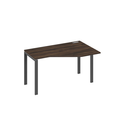 Стол правый эргономичный "Техно" металлокаркас UNO дуб ристретто/ металлокаркас антрацит А4 А1 054 ДР