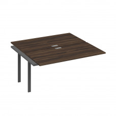 Секция стола рабочей станции 2х160 с металлокаркасом UNO дуб ристретто/ металлокаркас антрацит А4 А1 178-1 ДР