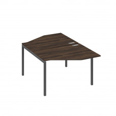 Рабочая станция каркас DUE (2х120) с эргономичными столами Техно дуб ристретто/ металлокаркас антрацит А4 А2 186 ДР