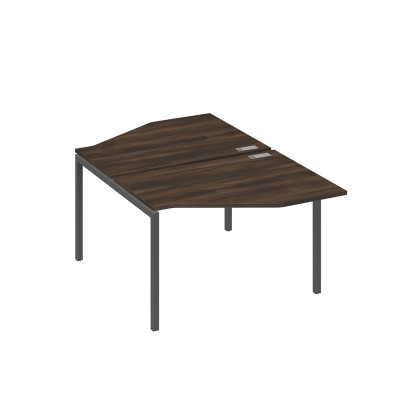 Рабочая станция каркас DUE (2х120) с эргономичными столами Техно дуб ристретто/ металлокаркас антрацит А4 А2 186 ДР