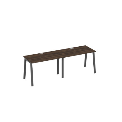 Станция рабочая на металлокаркасе TRE 2х120 дуб ристретто/ металлокаркас антрацит А4 А3 013-2 ДР