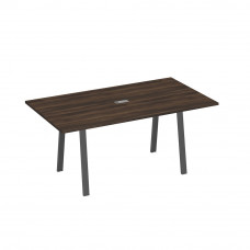 Стол 180 с металлокаркасом TRE для переговоров дуб ристретто/ металлокаркас антрацит А4 А3 122 ДР