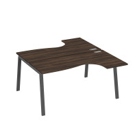 Рабочая станция на опорах TRE (2х160) столы Классика дуб ристретто/ металлокаркас антрацит А4 А3 182 ДР