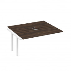 Секция стола 2х160 рабочей станции на каркасе UNO дуб ристретто/ металлокаркас белый А4 Б1 175-1 ДР