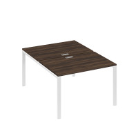 Станция рабочая 2х120 на металлокаркасе UNO дуб ристретто/ металлокаркас белый А4 Б1 176 ДР