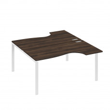 Станция на каркасе UNO (2х160) столы Классика дуб ристретто/ металлокаркас белый А4 Б1 185 ДР