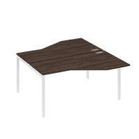 Рабочая станция опоры DUE столы Техно (2х160) дуб ристретто/ металлокаркас белый А4 Б2 188 ДР