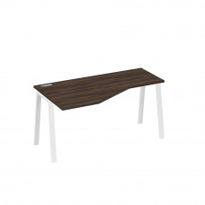 Стол левый "Техно" на металлокаркасе TRE эргономичный дуб ристретто/ металлокаркас белый А4 Б3 055 ДР