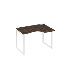 Стол эргономичный правый на каркас QUATTRO Классика дуб ристретто/ металлокаркас белый А4 Б4 042 ДР