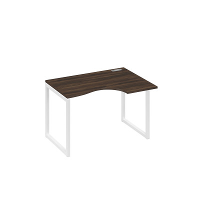 Стол эргономичный правый на каркас QUATTRO Классика дуб ристретто/ металлокаркас белый А4 Б4 042 ДР