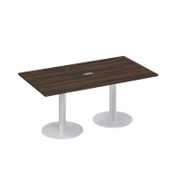 Стол 180 в переговорную на опорах-колоннах дуб ристретто А4 ХР 122 ДР