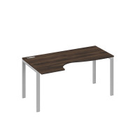 Стол эргономичный левый "Классика" на металлокаркасе UNO дуб ристретто/ металлокаркас серый А4 С1 045 ДР