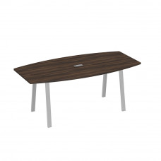 Стол для переговоров 200 на каркасе TRE дуб ристретто/ металлокаркас серый А4 С3 113 ДР