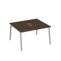 Станция 2х140 с опорами TRE офисная дуб ристретто/ металлокаркас серый А4 С3 171 ДР