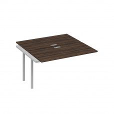 Секция стола станции на каркасе QUATTRO 2х140 дуб ристретто/ металлокаркас серый А4 С4 174-1 ДР