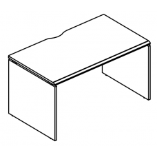 Стол письменный на каркасе ДСП (1 скос) мокко премиум / мокко премиум МР МП 021.02 МП