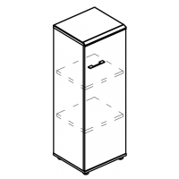 Шкаф средний узкий закрытый (топ МДФ) вяз либерти / вяз либерти МР 9367 ВЛ/ВЛ/ВЛ