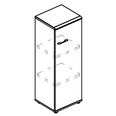 Шкаф средний узкий закрытый (топ МДФ) вяз либерти / вяз либерти МР 9367 ВЛ/ВЛ/ВЛ