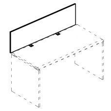 Экран настольный фронтальный ДСП для стола 120 вяз либерти / белый МР Б 813 ВЛ
