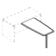 Брифинг-приставка фронтальная на опоре ML мокко премиум / мокко премиум МР А2 074 МП