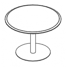 Стол для переговоров круглый на опоре-колонне мокко премиум МР 161 МП