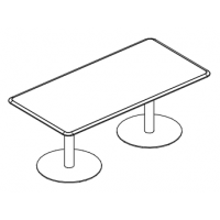 Стол для переговоров прямоугольный на опорах-колоннах мокко премиум МР 166 МП