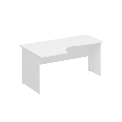 Стол эргономичный левый белый премиум К.133 БП