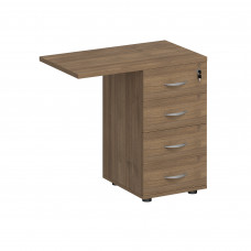 Тумба приставная 4-х ящичная с замком дуб шамони темный К.310 ШТ