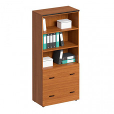 Шкаф для документов с ящиками высокий французский орех ДР 778 ОФ