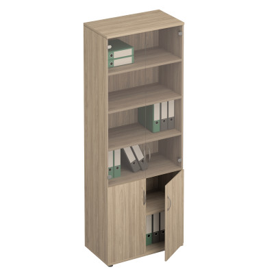 Шкаф для документов со стеклом вяз светлый ФР 379 ВЗ