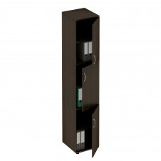 Шкаф для документов 3-дверный узкий венге темный ФР 385