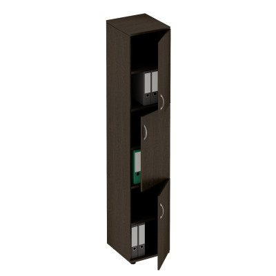 Шкаф для документов 3-дверный узкий венге темный ФР 385