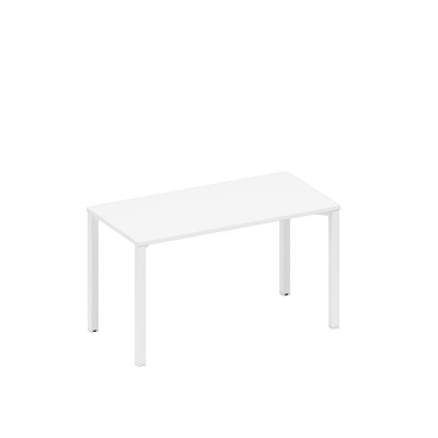 Стол письменный на металлокаркасе белый премиум / белый гладкий А1 БГ 014.1 БП