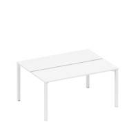 Рабочая станция на металлокаркасе (2*160) белый премиум / белый гладкий А1 БГ 172.1 БП