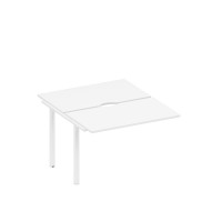 Секция стола рабочей станции на металлокаркасе, столешницы с вырезом белый премиум / белый гладкий А1 БГ 173.2-1 БП