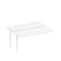 Секция стола рабочей станции на металлокаркасе белый премиум / белый гладкий А1 БГ 175.1-1 БП