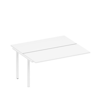 Секция стола рабочей станции на металлокаркасе белый премиум / белый гладкий А1 БГ 175.1-1 БП