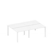 Рабочая станция на металлокаркасе (4*120) белый премиум / белый гладкий А1 БГ 176.1-2 БП