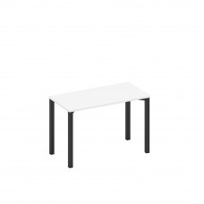 Стол письменный на металлокаркасе белый премиум / черный гладкий А1 ЧР 003.1 БП