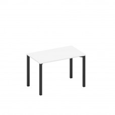 Стол письменный на металлокаркасе белый премиум / черный гладкий А1 ЧР 013.1 БП