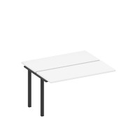 Секция стола рабочей станции на металлокаркасе белый премиум / черный гладкий А1 ЧР 171.1-1 БП