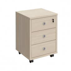 Тумба выкатная, 3 ящика с центральным замком дуб шамони В 201 ДШ