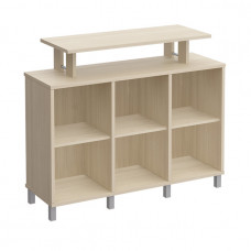 Стеллаж низкий с надстройкой дуб шамони В 801-411 ДШ