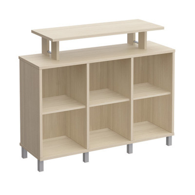 Стеллаж низкий с надстройкой дуб шамони В 801-411 ДШ