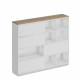 Шкаф-купе дуб гладстоун светлый / белый премиум / белый премиум СИ 301 ДС БП БП