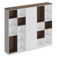 Шкаф открытый дуб гладстоун / белый премиум / дуб гладстоун СИ 304 ДГ БП ДГ