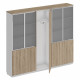 Шкаф комбинированный дуб гладстоун светлый / белый премиум / дуб гладстоун светлый СИ 317 ДС БП ДС/ХР