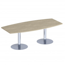 Стол для переговоров круглый на опорах-колоннах дуб скандинавский ПТ 142 ДК