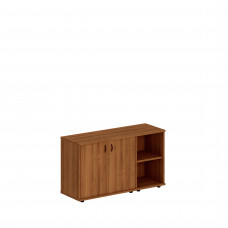 Шкаф комбинированный низкий (закрытый + стеллаж узкий) темный орех Исп.05